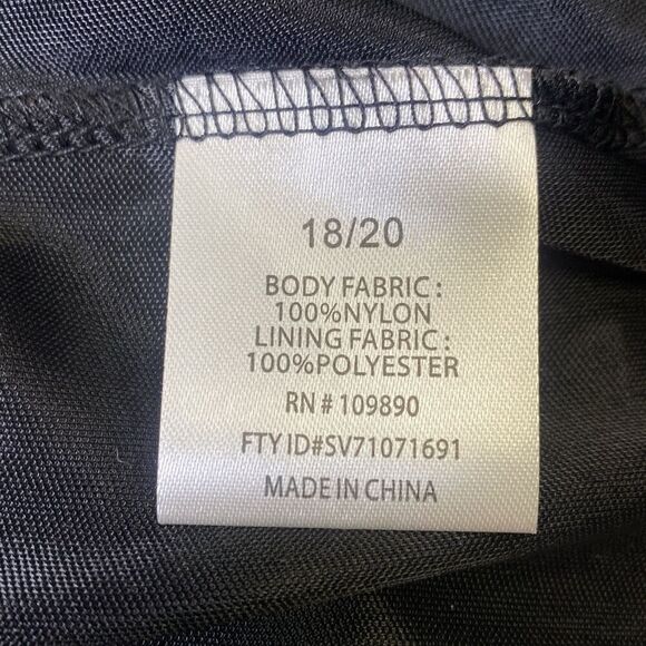 Seven7 Luxe Black Ruffle Tier Sleeveless Flutter Top Plus Size 18/20 - Picture 7 of 8